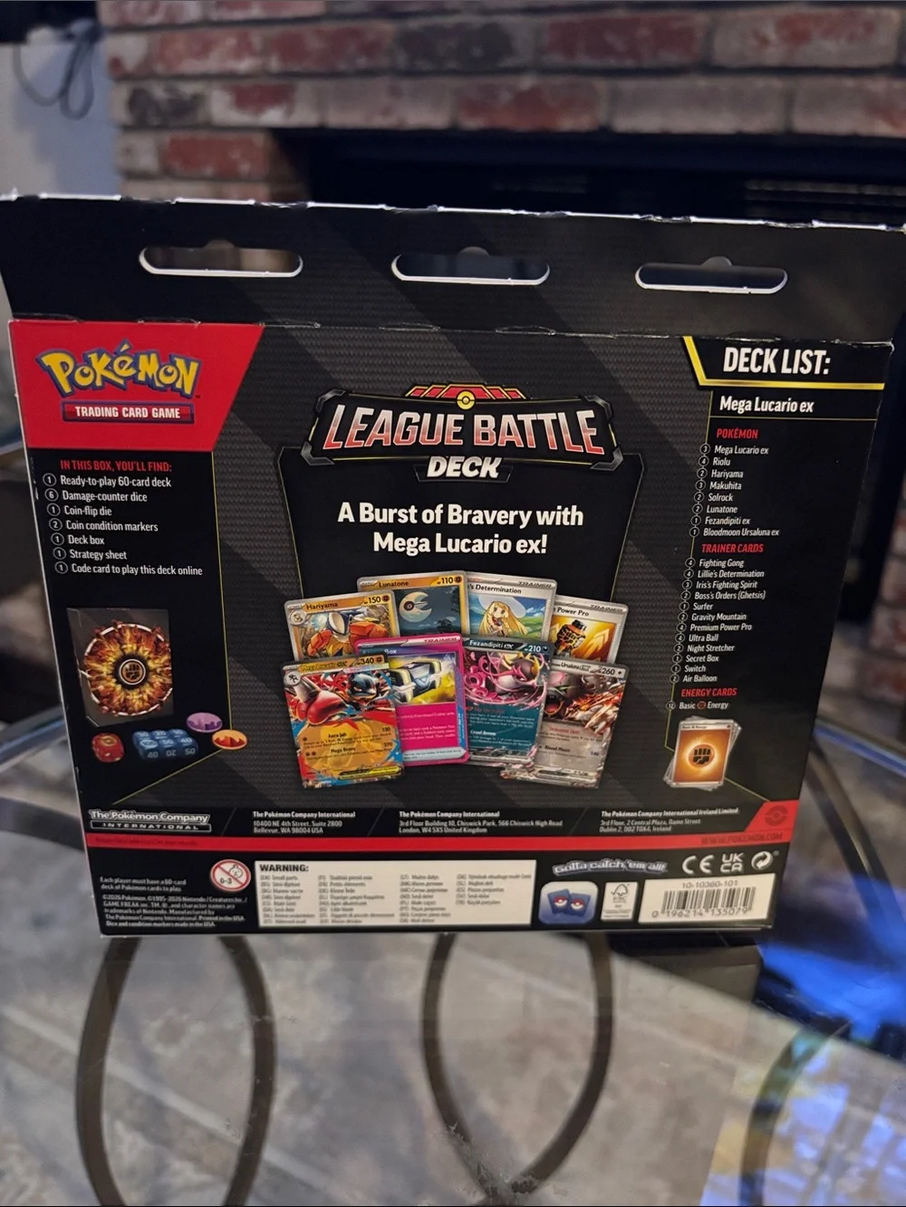 Pokemon League Battle Deck Mega Lucario ex box